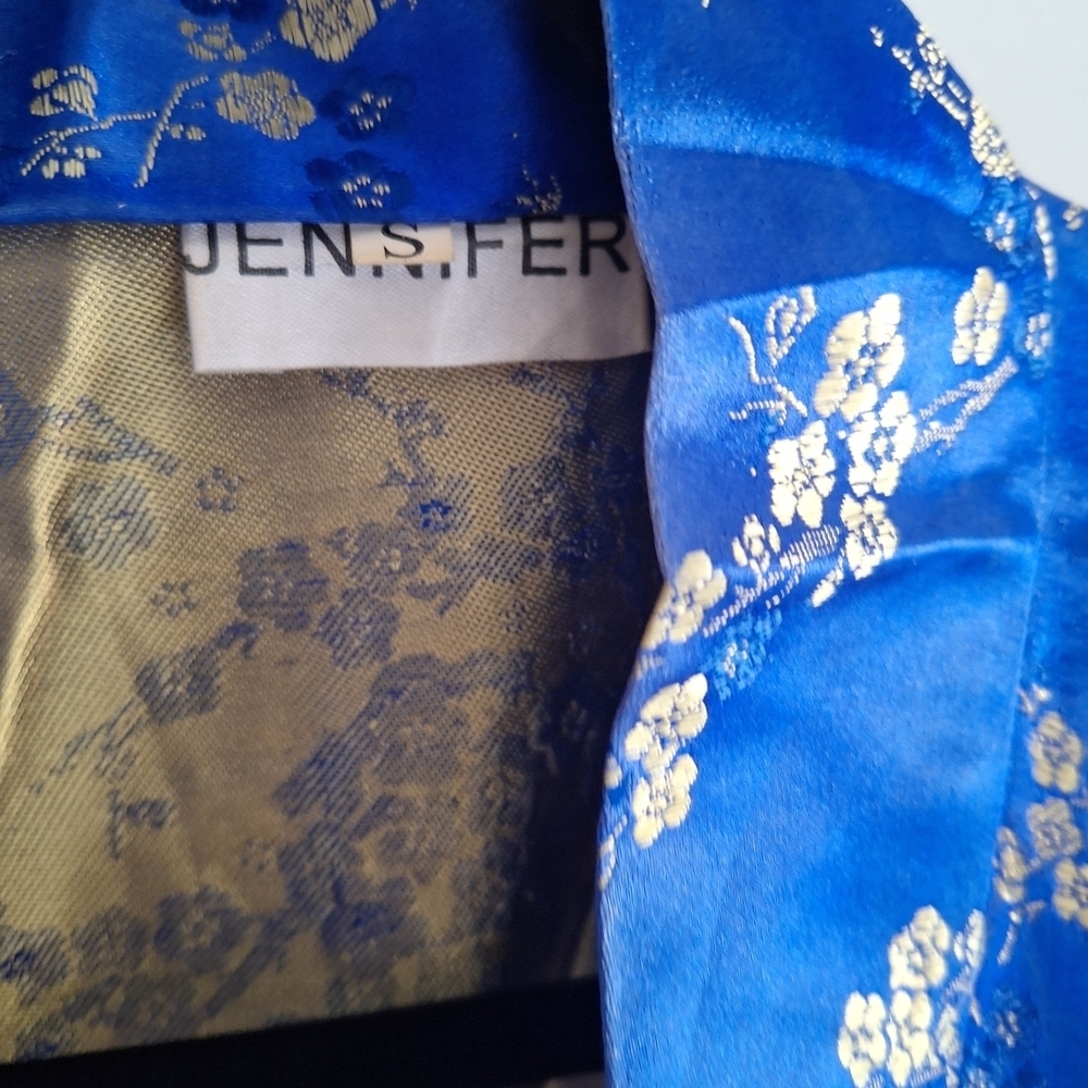 Blue Floral Kimono Robe - Picture 14 of 16